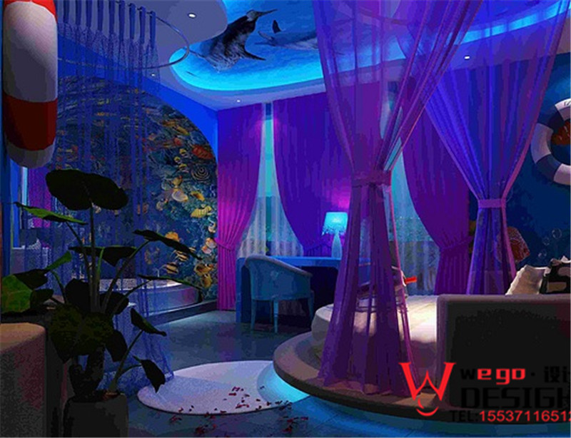 藍(lán)色夢(mèng)幻特色主題客房設(shè)計(jì)方案欣賞