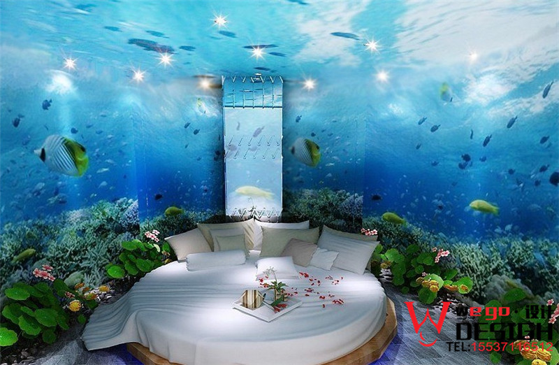 藍(lán)色夢(mèng)幻特色主題客房設(shè)計(jì)方案欣賞