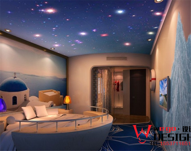 藍(lán)色夢(mèng)幻特色主題客房設(shè)計(jì)方案欣賞