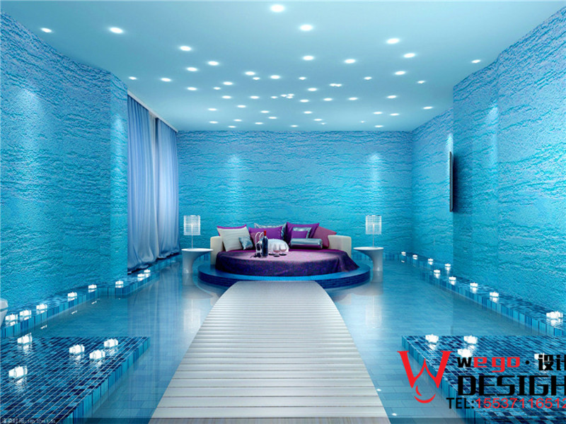 藍(lán)色夢(mèng)幻特色主題客房設(shè)計(jì)方案欣賞
