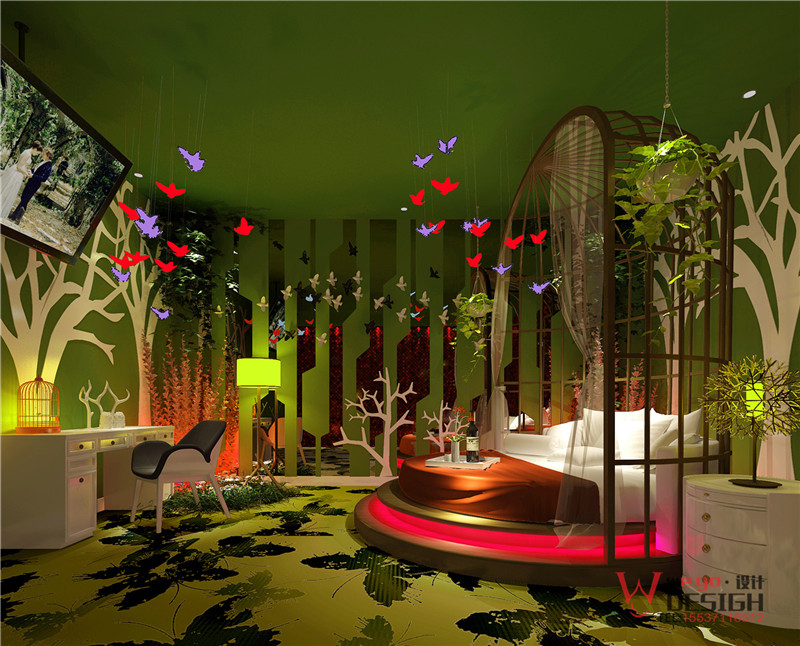 個(gè)性特色主題酒店設(shè)計(jì)-滎陽(yáng)半夏拾光情侶主題酒店設(shè)計(jì)