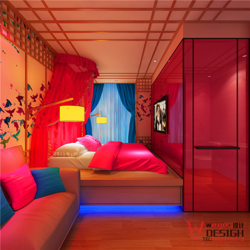 滎陽半夏拾光情侶主題酒店設(shè)計效果圖