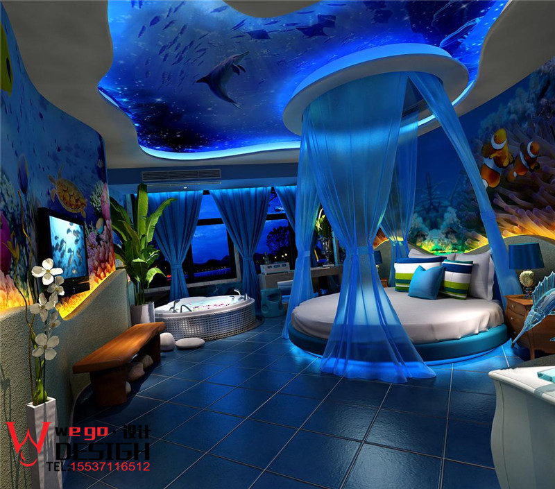 武漢巴黎之吻情侶酒店設(shè)計(jì)【海洋之戀】