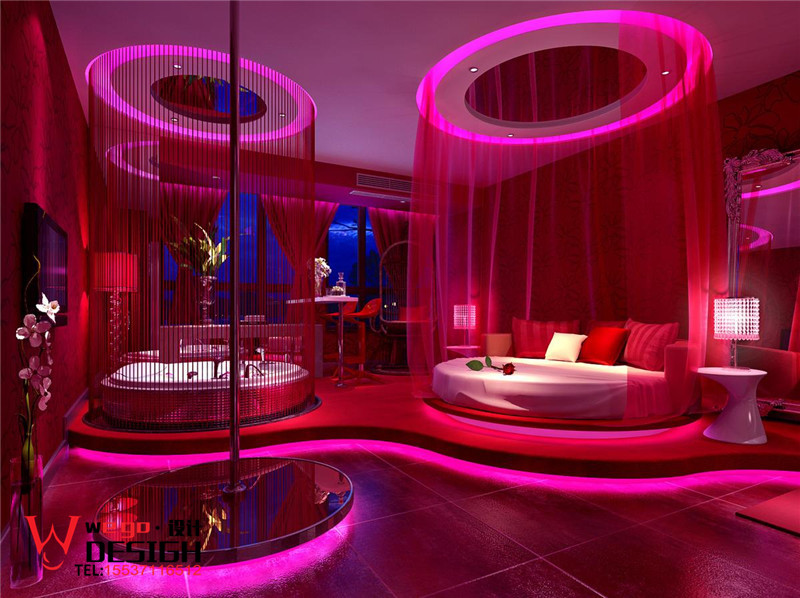 武漢巴黎之吻情侶酒店設(shè)計(jì)【醉臥紅塵】