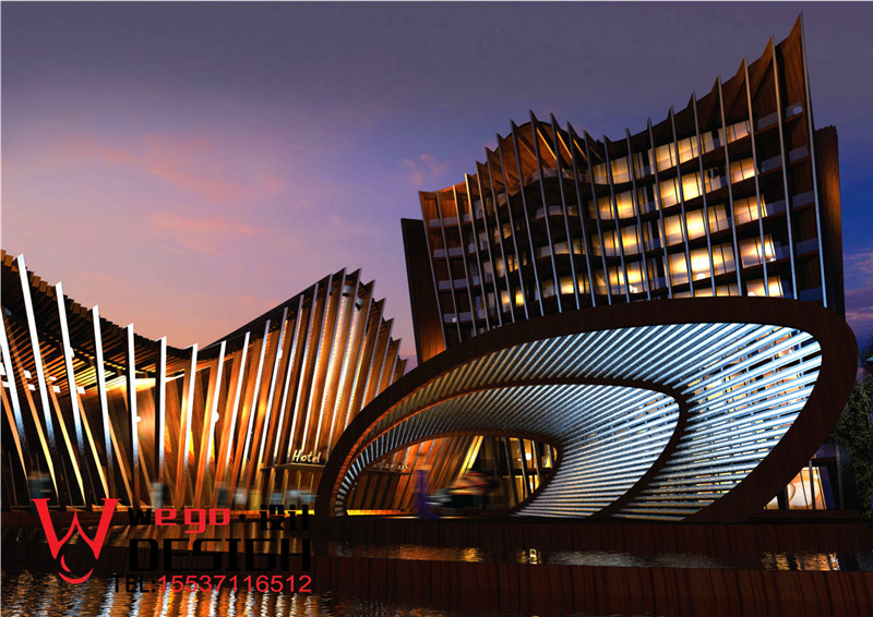 音樂主題酒店外觀設(shè)計(jì)