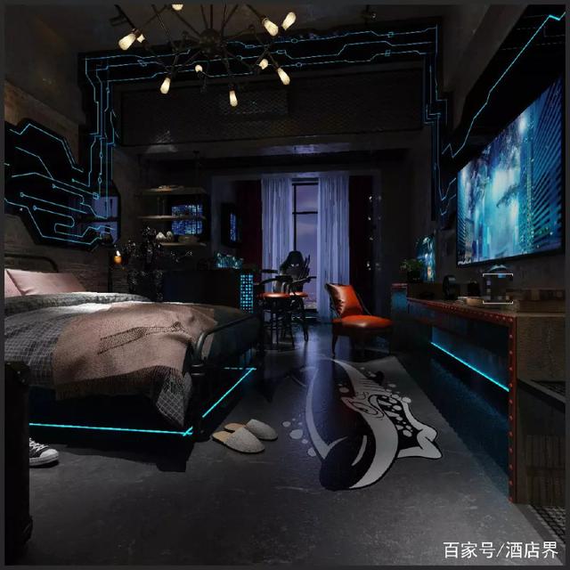 U+電競主題酒店客房設(shè)計效果圖