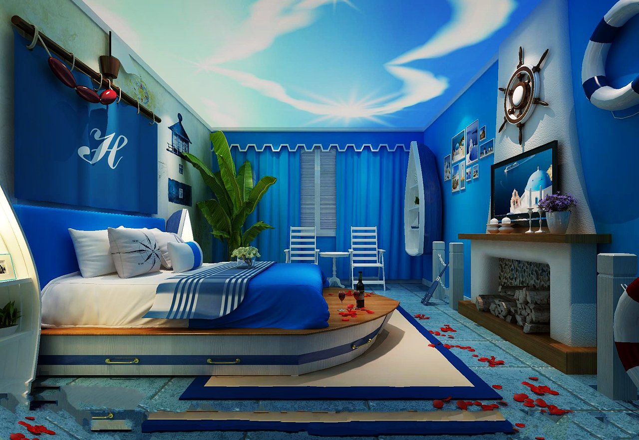 以愛(ài)之名 海洋主題情侶酒店客房設(shè)計(jì)方案合輯