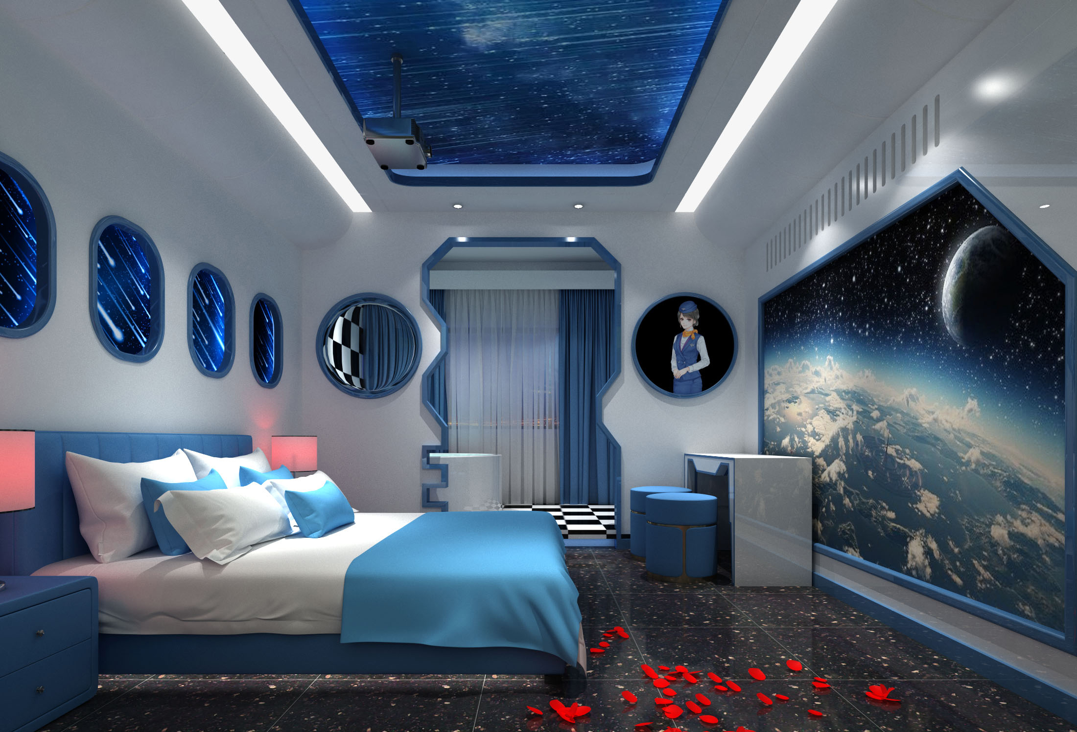 以愛(ài)之名   海洋主題情侶酒店客房設(shè)計(jì)方案合輯