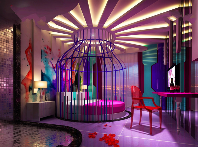 洛陽主題酒店設(shè)計公司(WEGO設(shè)計)推薦主題客房設(shè)計效果圖