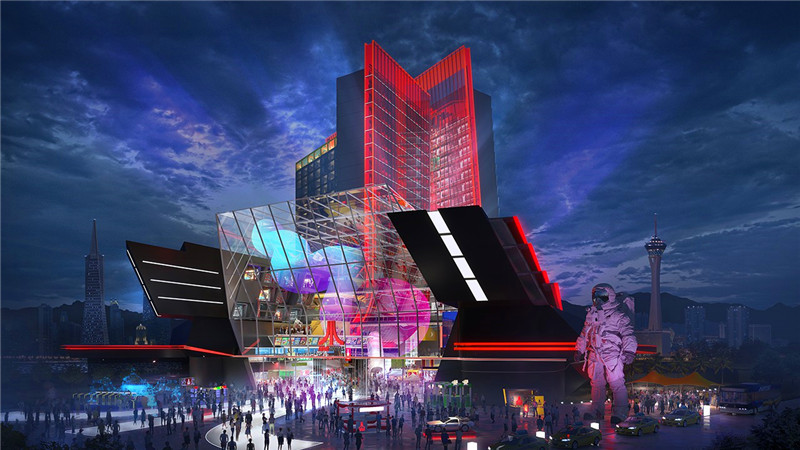 雅達利游戲主題酒店設(shè)計頗有賽博朋克風(fēng)格